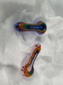 Approximately 200 Colour as new Cascade Rainbow Ceramic Hand Pipes (assorted colours) - 4.5