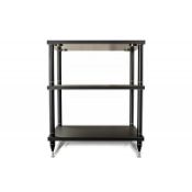 Essenza by Bassocontinuo Proton Hi-Fi Rack - Lead - Stormy Black - 3-shelves (stock image).