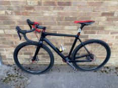 Pre-owned Cyclo Cross Bike; full carbon frame and fork (Sublime Bikes), approx 54cm horizontal top t