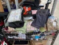 A large basket of assorted as new Clothing and Related Items (Basket not included).