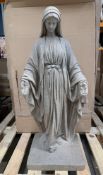 Four Virgin Mary Plastic/Stone Effect Sculptures - Size Approximately Height 35