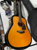 Pre-owned Yamaha FGX5 Red Label Electro Acoustic Guitar with case and accessories.