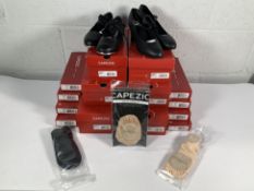 Seventeen items of as new Capezio Dance Shoes including Tap, Jazz, Student Footlight and more. Vario