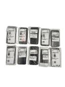 Ten pre-owned Apple iPhones sold for parts (Various faults, iCloud unlocked, sold as seen).