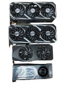 Four pre-owned Asus Graphics Cards (Untested, sold as seen).