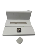 Pre-owned Apple Watch Series 9 41mm Starlight Aluminium Case (iCloud locked, sold for parts only) wi