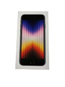 As new Apple iPhone SE 3 (A2595) 64GB in Midnight (Box open, USB-C to Lightning cable included) (Che
