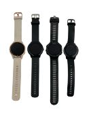 Four pre-owned Garmin Smartwatches (Untested, sold as seen).