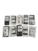 Ten pre-owned Apple iPhones sold for parts (Various faults, iCloud unlocked, sold as seen).