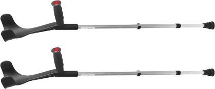 Four Pairs of PEPE adjustable Crutches (Ref: P1001) Black. Preowned (stock image)