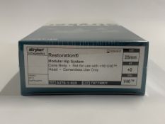 A Stryker Orthopaedics Restoration Modular Hip System (REF: 6276-1-025) Size: 25mm, HT: +0, TRP: V40