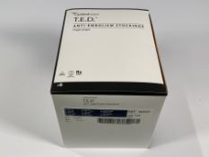 Six boxes of as new Cardinal Health T.E.D Anti-Embolism Stockings (REF: 3856LF) Large, Long, Size J