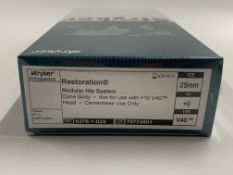 A Stryker Orthopaedics Restoration Modular Hip System (REF: 6276-1-025) Size: 25mm, HT: +0, TRP: V40