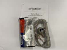 Eight an new Ergotron coiled extension cord accessory kits (MN: 97-921)