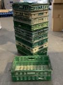 Ten Assorted Stacking and Nesting Crates.