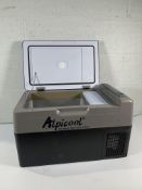 A preowned Alpicool car fridge freezer G22 with charger.
