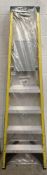 Zarges Fibreglass Platform Stepladder 5 Tread (300805) Overall Length 1.93m - Platform Height 1.17m,