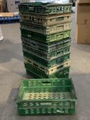 Ten Assorted Stacking and Nesting Crates.