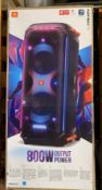 As new JBL Harman partybox 710, 800w output power, portable indoor and outdoor party speaker with bu