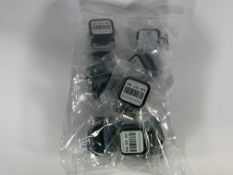 A bag of twenty Radtrak³ Long Term Radon Test Kits. As new