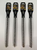 Four as new DeWalt DT9569QZ 14 x 300mm Extreme 2 SDS-Plus Drill Bits.