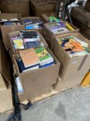 A large quantity of assorted pre-owned and as new books to include Fiction, Educational Resources,