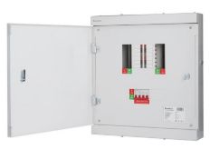 An as New Fusebox Three Phase 4 way 125A, TPN Distribution Board (REF: TPN04FB). (Stock Photo)