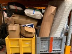 Two stillages of Mattresses, Toppers and related. (12 Items/Stillages not included)