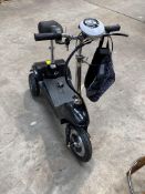 pre-owned Zipper folding 3 wheel electric mobility scooter with seat (some damage to floor) (Missing