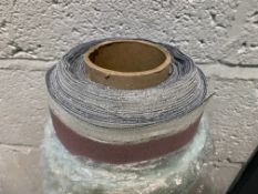 A Roll of Plush Velvet Steel Fabric 13.8m. As New