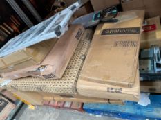 Assorted Furniture (including flatpack box 1 of 1), Stepladders and Household Items.