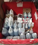 Assorted liquids and related items to include snow foam, surface cleaner and engine coolant (stillag