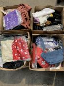 Four boxes of assorted new clothing to include Zara and New look.