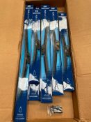 Ten as new Clix wiper blades in assorted sizes 16-24.
