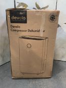 A Devola Compressor Dehumidifier DV20L (box unsealed).
