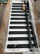 One Palermo heated towel rail in black, 1200 x 450mm (sold as seen).