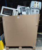 A pallet of customer returns and end of line stock from a well known supermarket chain.