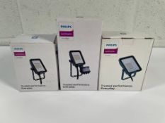 Sixteen Philips LED Floodlight Ledinaire: BVP154 x 7 and BVP164 x 9 - New.