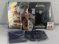 An Assortment of Avatar Legends Role-Playing Game Products to include: 1x Holographic Laminate Core