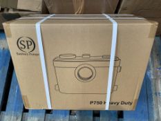 As new Sanitary Macerator Pump P750 Heavy Duty, 750w, Max Discharge Height 11 Meters/Max Horizontal