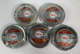 Five Milwaukee Packs - Thin Metal Cutting Discs (10 units per pack - total of 50 discs) 115 X 1,0 (s