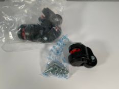 Twenty four as new 12350-202 Static Load Screw Fitting Adjustable Levelling Castors (50mm x 300Kg).