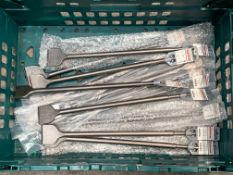 Eighteen as new Werkon SDS Spade Chisels, 6x 400x50mm (81114), 5x 400x75mm (5904107750996), 7x 400x2