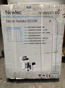 Newlec Electronic Digital Programmable 1.0kw Radiator (NLHRADD1000 ) Length 735mm - Height 580mm - D
