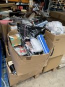 Assorted items to include tools, cleaning products and clothing.