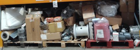 A large quantity of commercial industrial goods to include motors, valves and more.