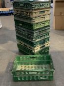 Ten Assorted Stacking and Nesting Crates.