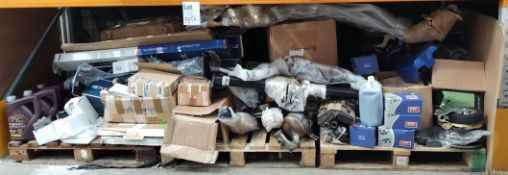 A large quantity of car/motorcycle accessories, auto parts, and related items.