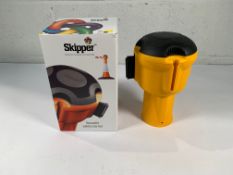 As new Skipper Beyond versatile safety barrier, unit: yellow, tape: black/yellow.