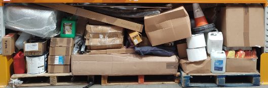 A large quantity of commercial goods to include lighting, workwear gloves and more.